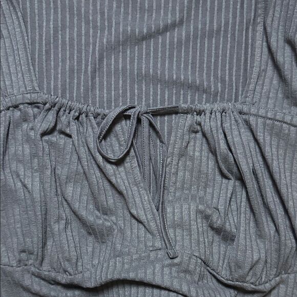 ASOS Curve Elegant Black Ribbed Long Sleeve Top - Picture 3 of 6